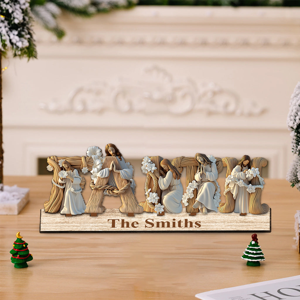 Holy Family - Personalized Christian 1 Layered Big Freestanding