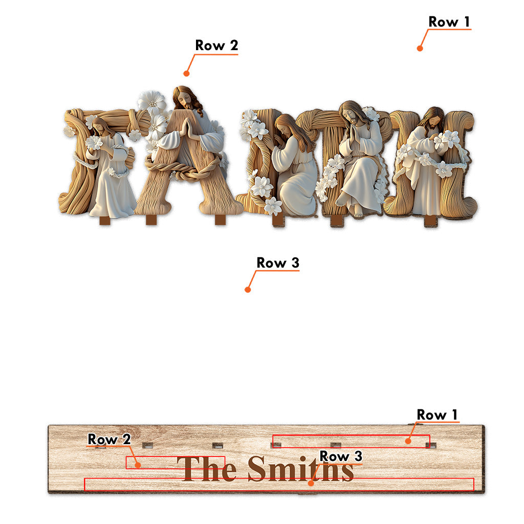 Holy Family - Personalized Christian 1 Layered Big Freestanding