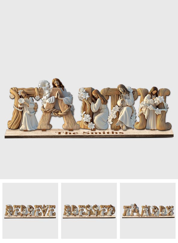 Holy Family - Personalized Christian 1 Layered Big Freestanding