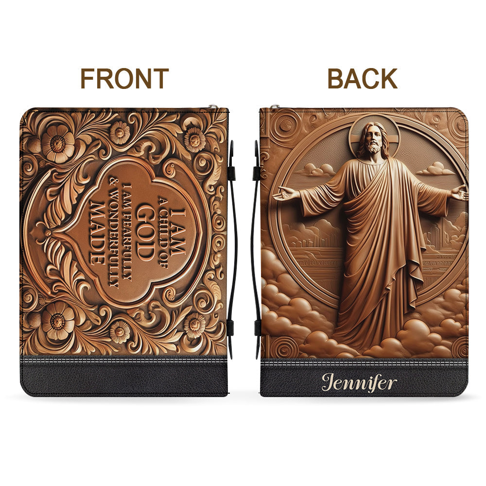 I'm A Child Of God - Personalized Christian Leather Bible Cover Bag