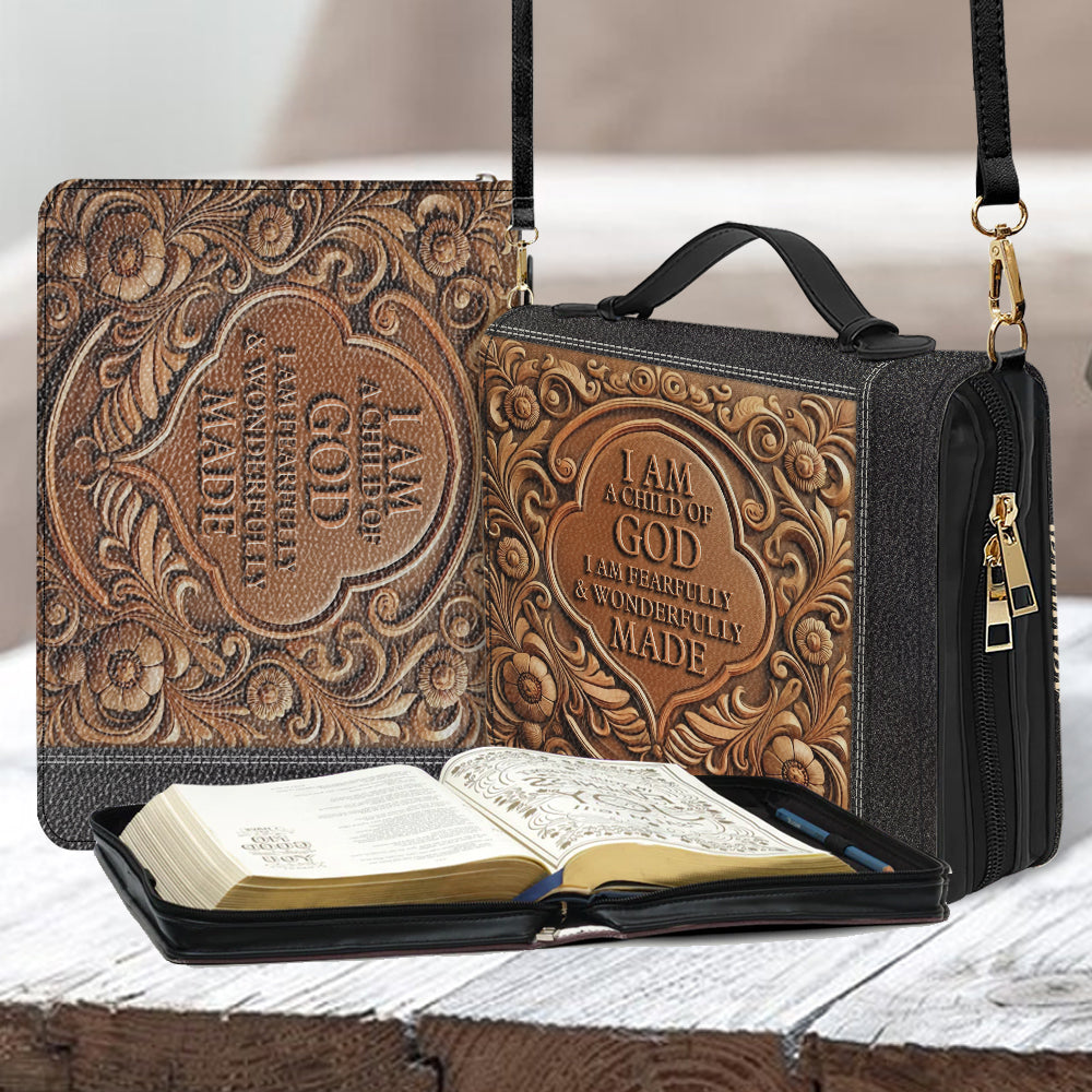 I'm A Child Of God - Personalized Christian Leather Bible Cover Bag