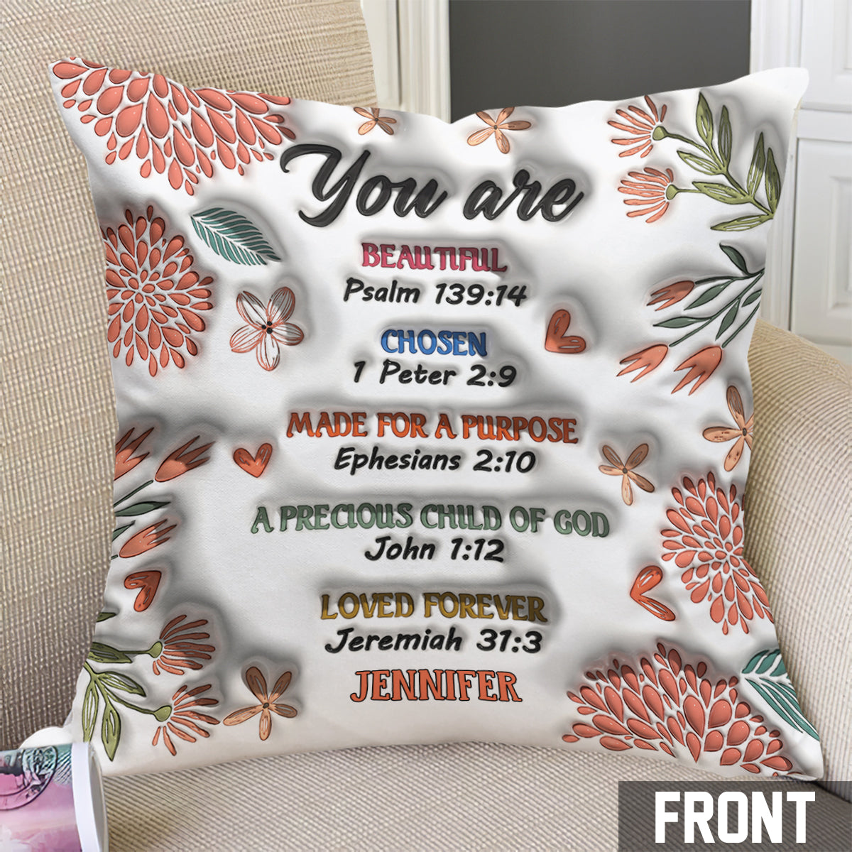 You Are Bible - Personalized Christian Throw Pillow