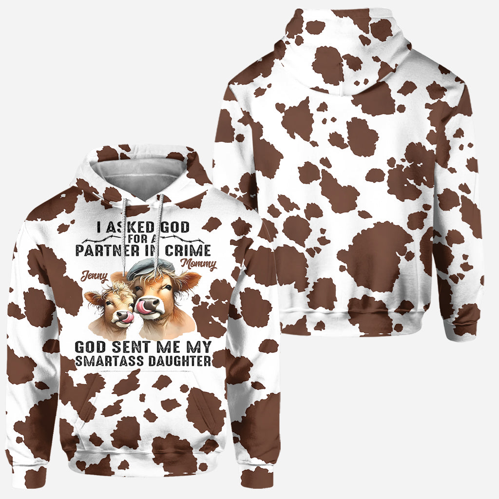 I Asked God For A Partner - Personalized Mother Hoodie and Leggings