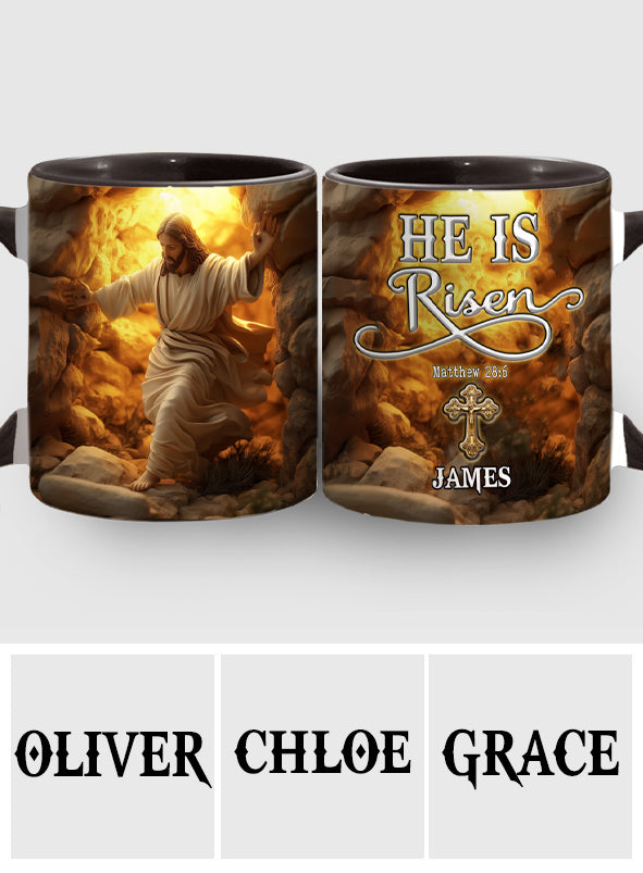 He Is Risen - Personalized Christian Accent Mug