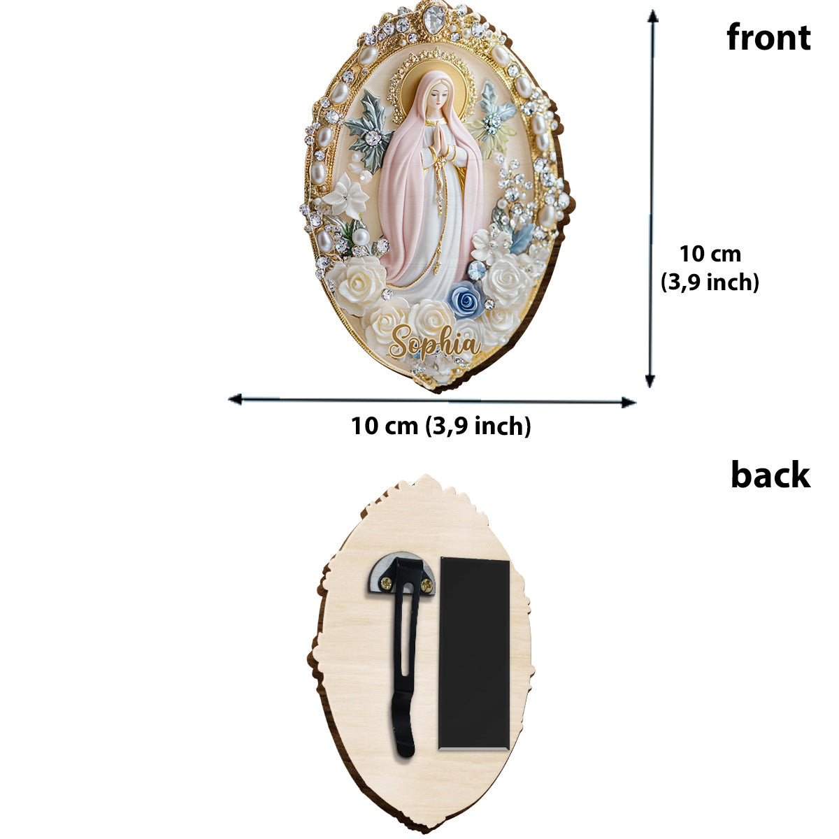 Believer - Personalized Christian Shaped Car Visor Clip