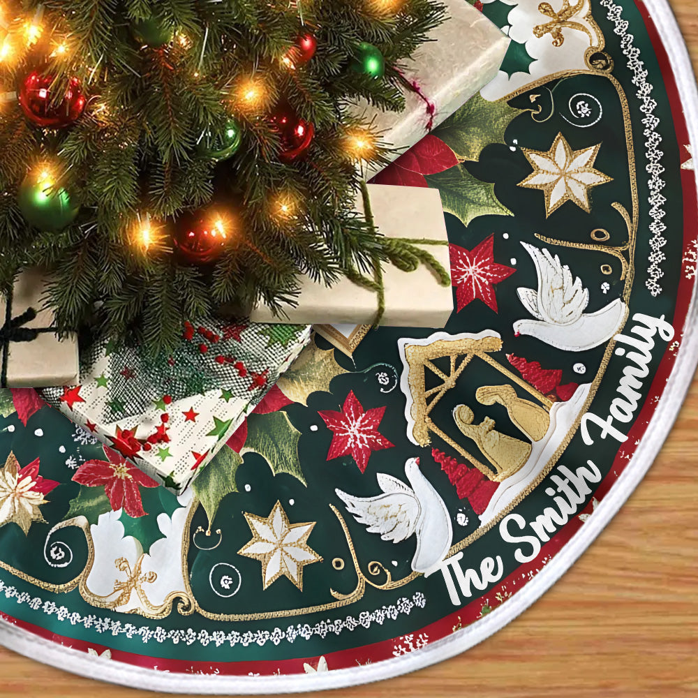 Holy Family - Personalized Christian Tree Skirt