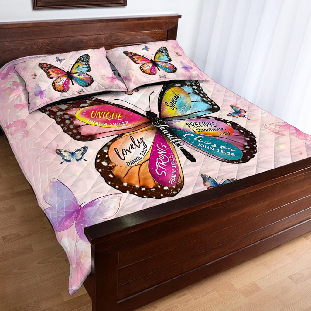 God Says You Are - Personalized Christian Quilt Set