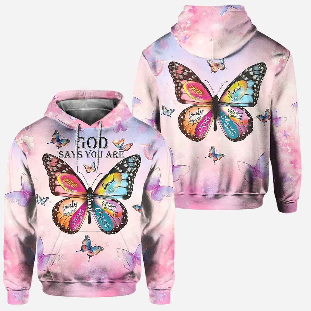 God Says You Are - Personalized Christian Hoodie and Leggings