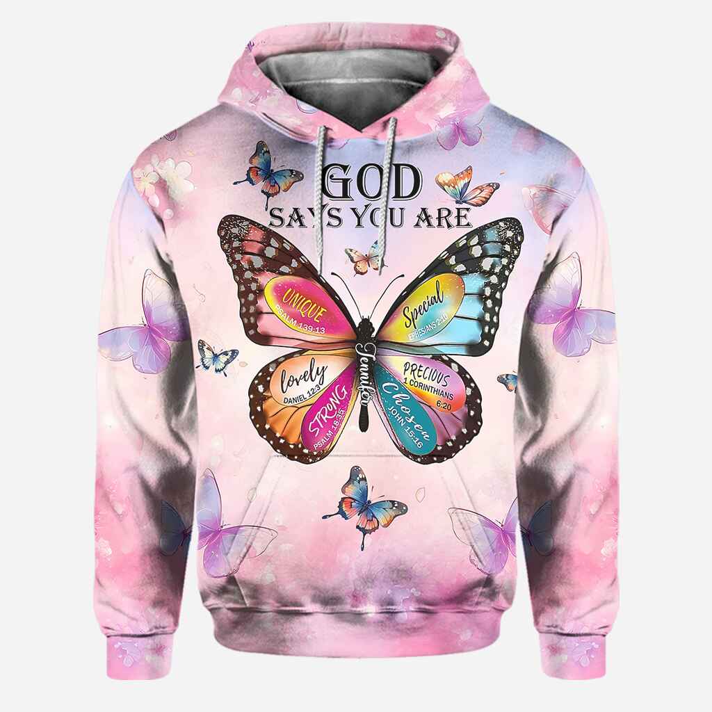 God Says You Are - Personalized Christian Hoodie and Leggings