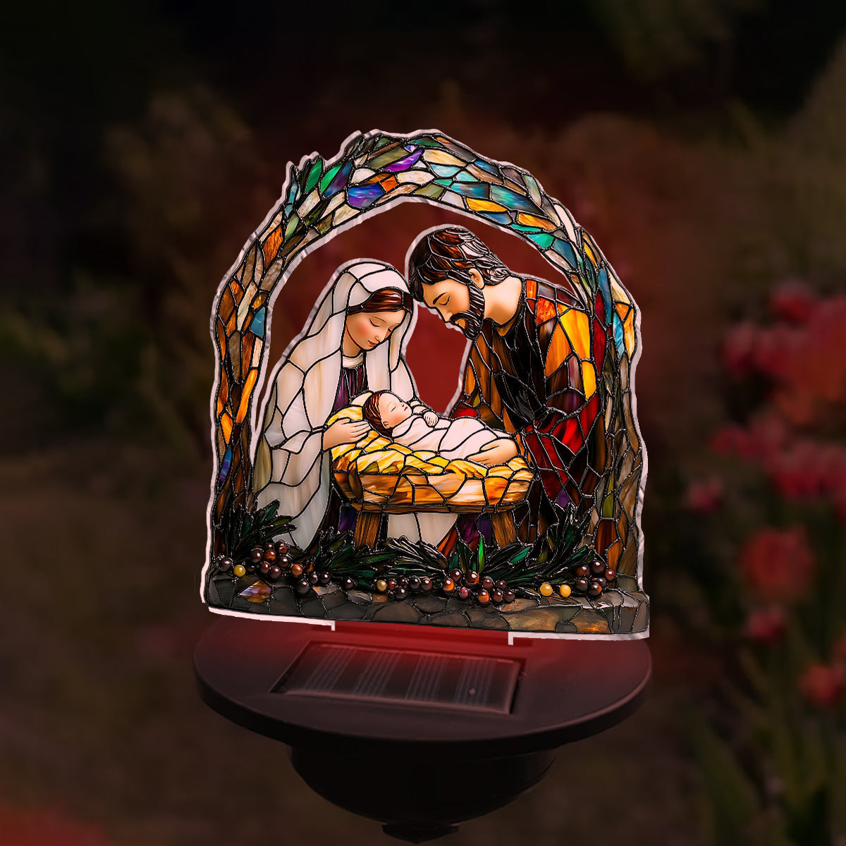 The Day He Was Born - Christian Garden Solar Light