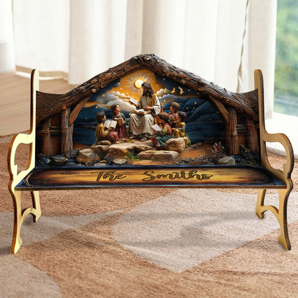Deep Listening - Personalized Christian Wooden Bench