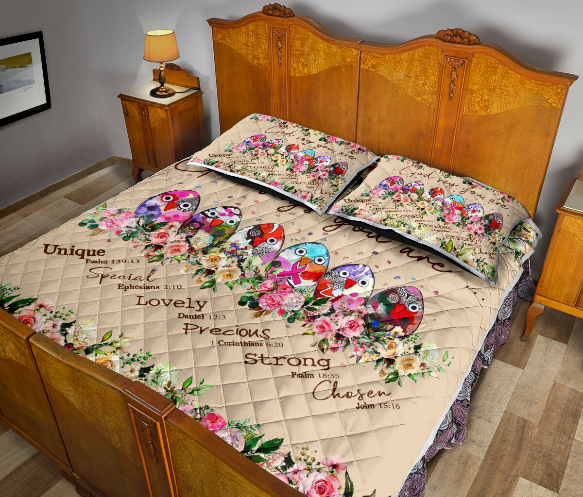 God Says You Are Breast Cancer Awareness Quilt Set 0622