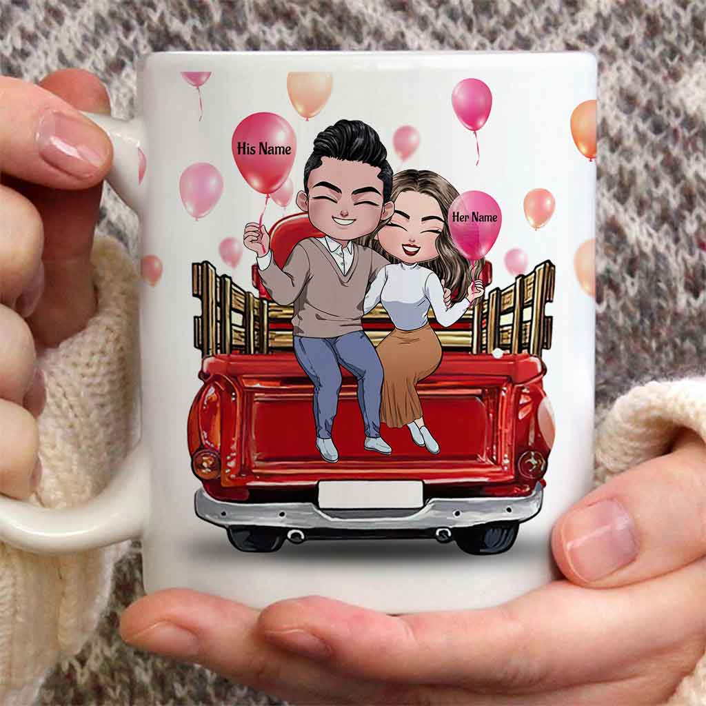 God Blessed The Broken Road - Personalized Couple Couple Mug