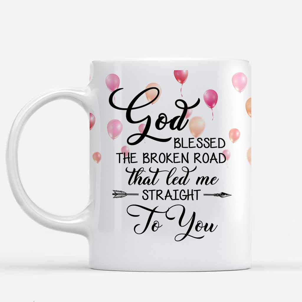 God Blessed The Broken Road - Personalized Couple Couple Mug