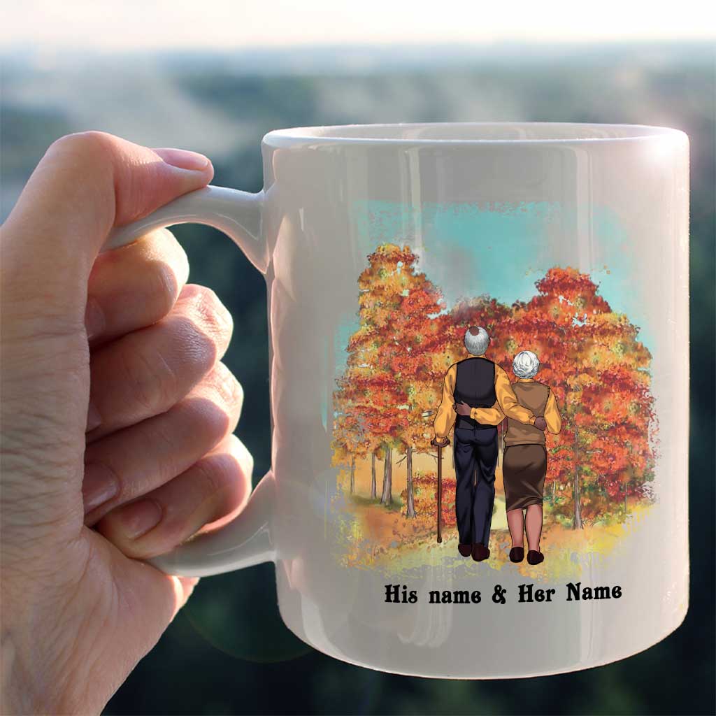 God Blessed The Broken Road - Personalized Couple Mug