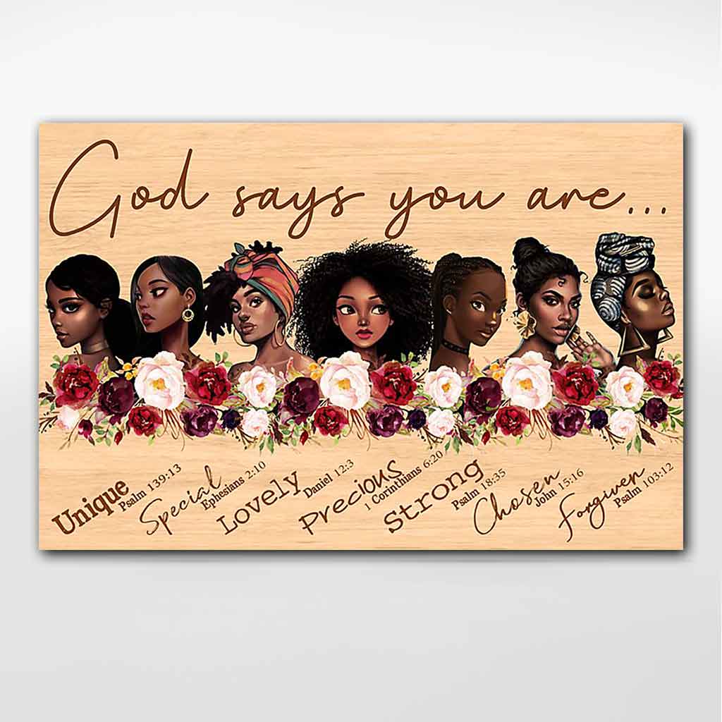 God Says You Are - African American Poster 062021