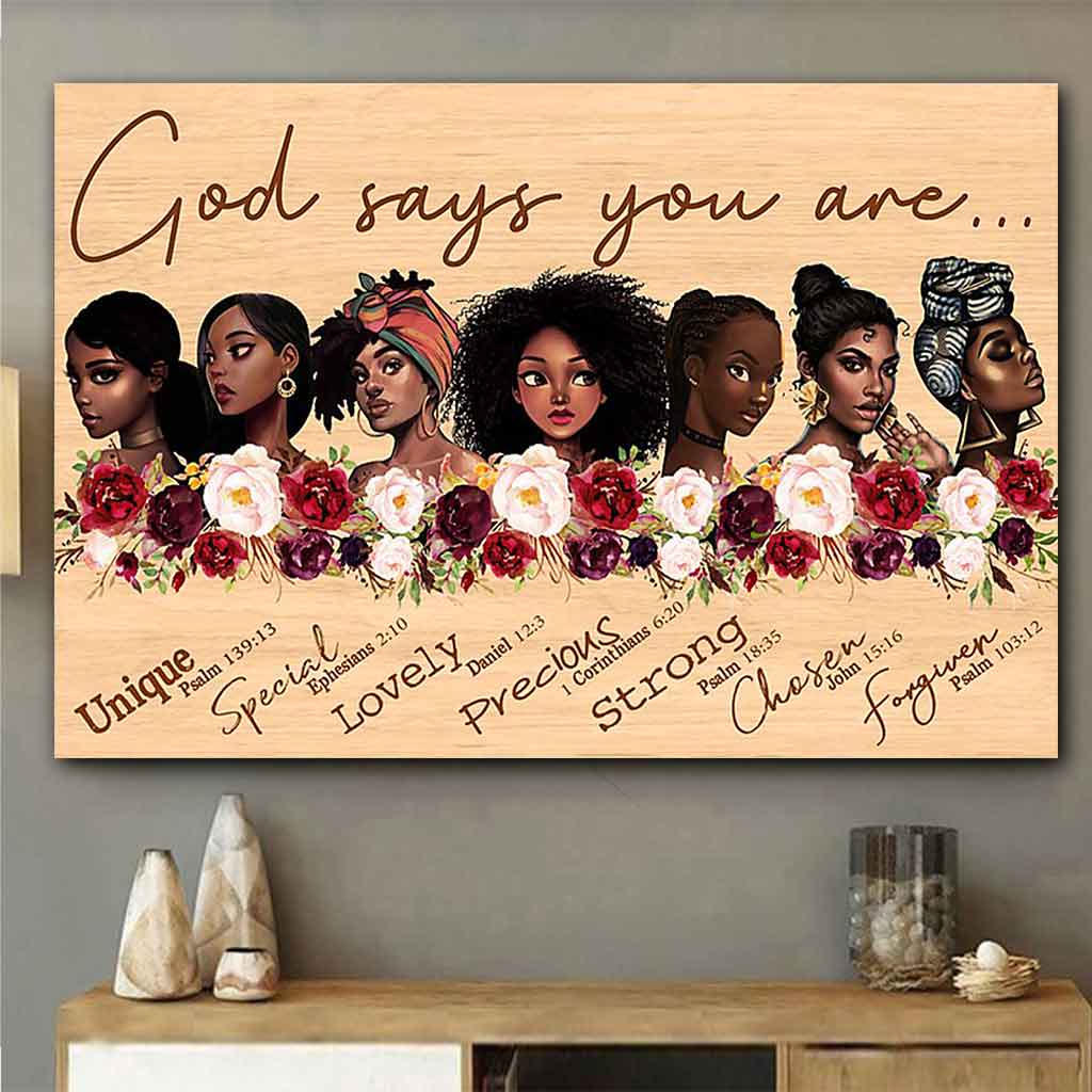 God Says You Are - African American Poster 062021
