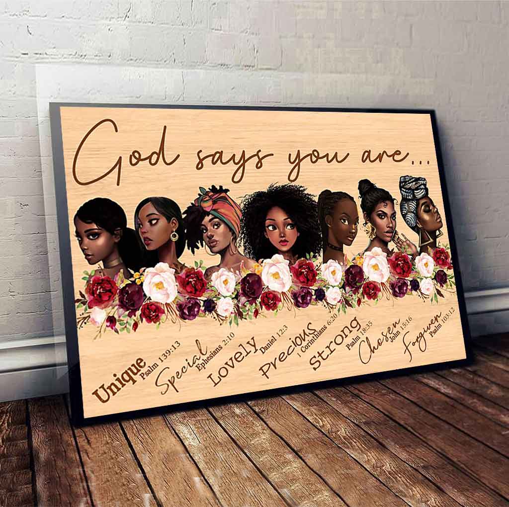God Says You Are - African American Poster 062021
