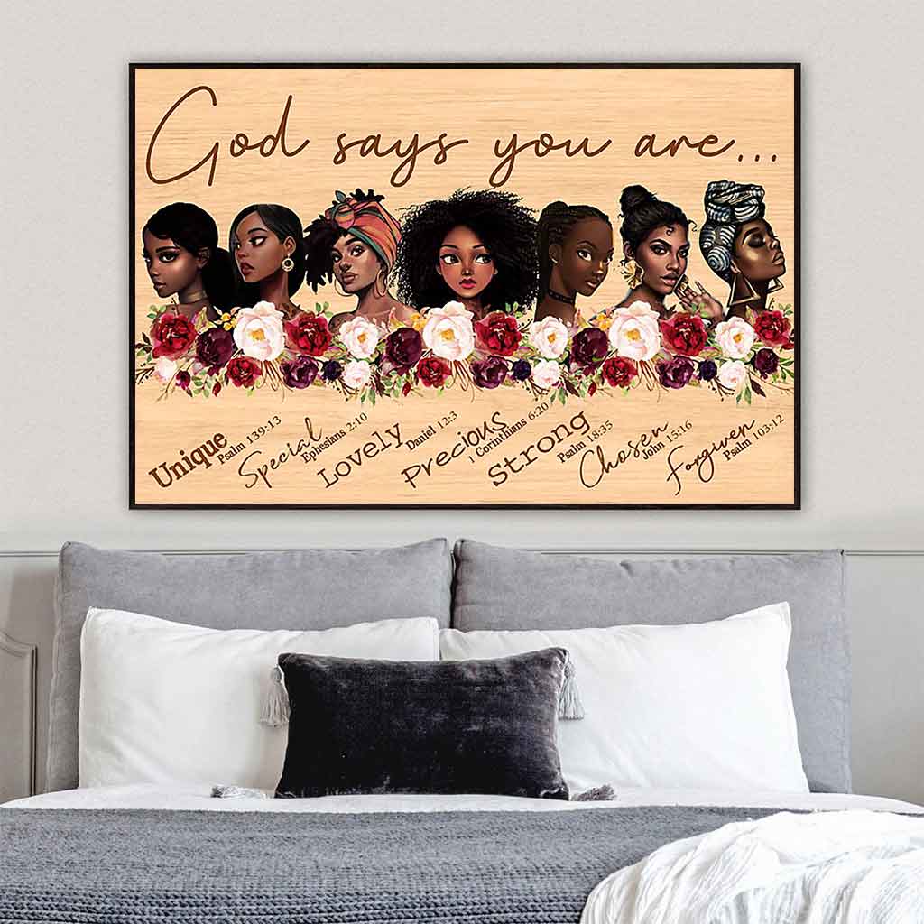 God Says You Are - African American Poster 062021