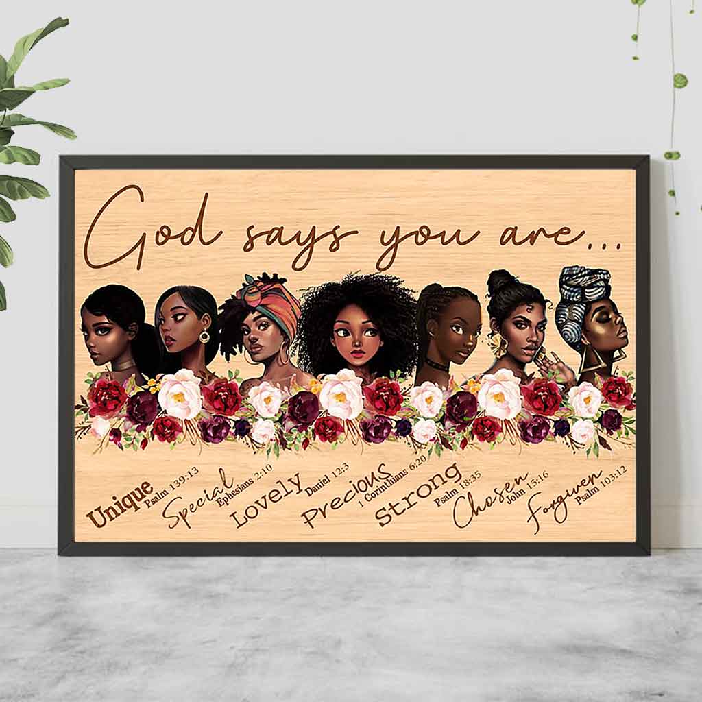 God Says You Are - African American Poster 062021