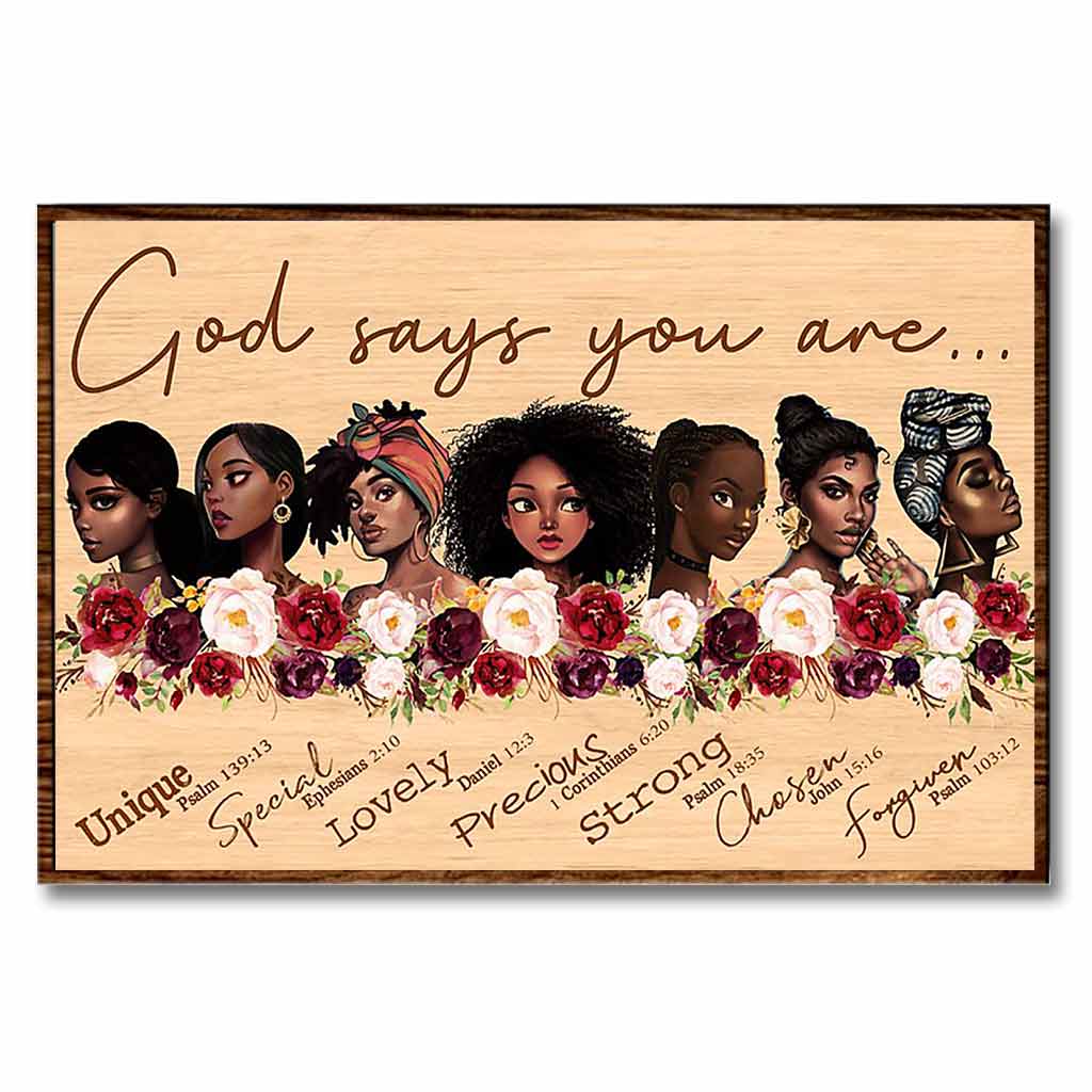 God Says You Are - African American Poster 062021