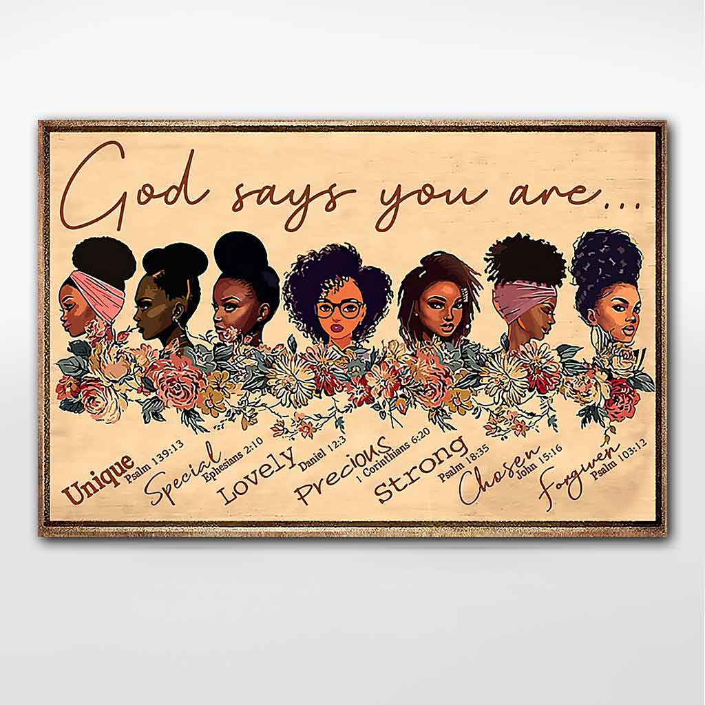 God Says You Are - African American Poster 062021