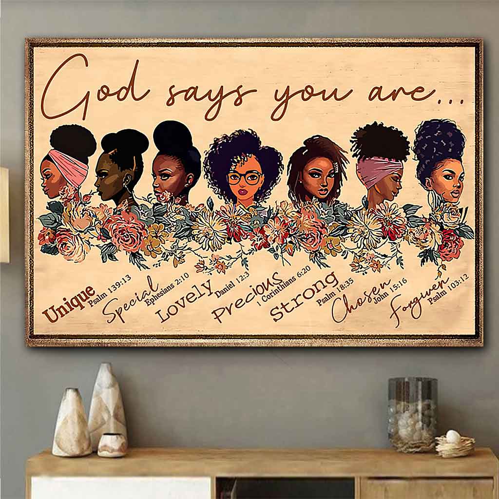 God Says You Are - African American Poster 062021