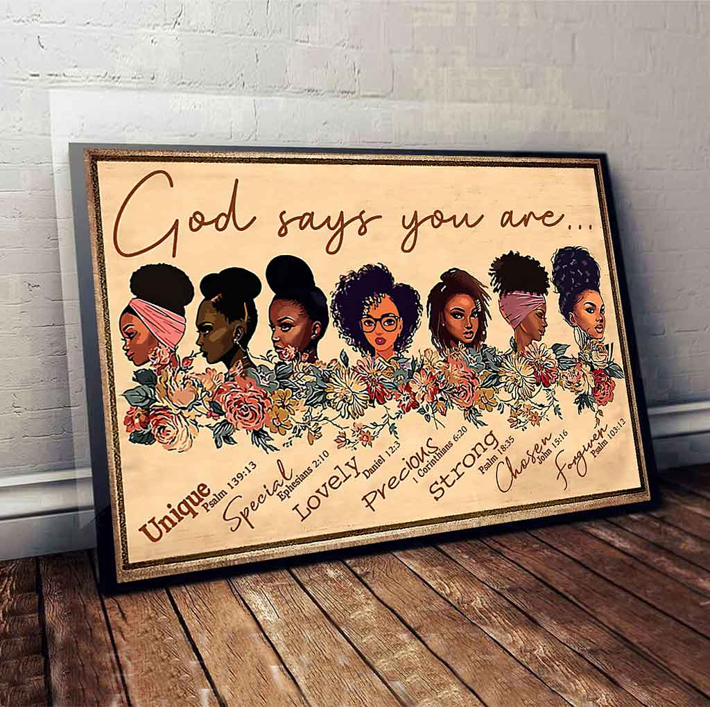 God Says You Are - African American Poster 062021