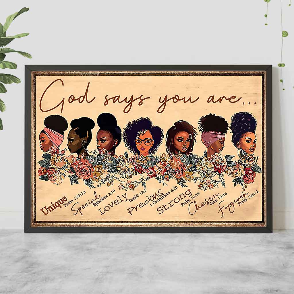 God Says You Are - African American Poster 062021