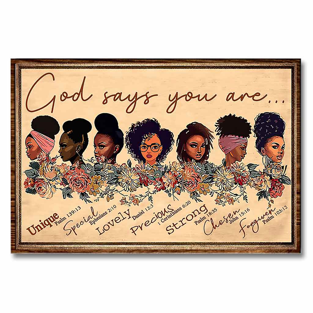 God Says You Are - African American Poster 062021