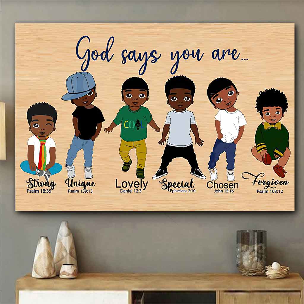 God Says You Are - African American Poster 062021