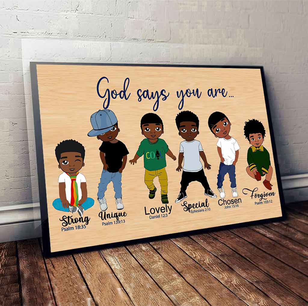 God Says You Are - African American Poster 062021
