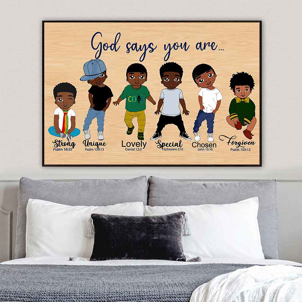 God Says You Are - African American Poster 062021