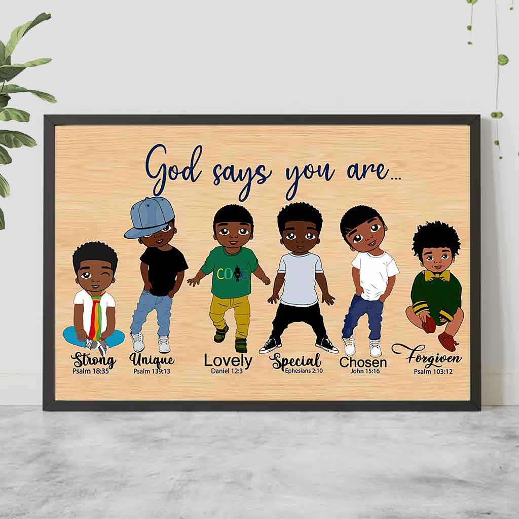 God Says You Are - African American Poster 062021