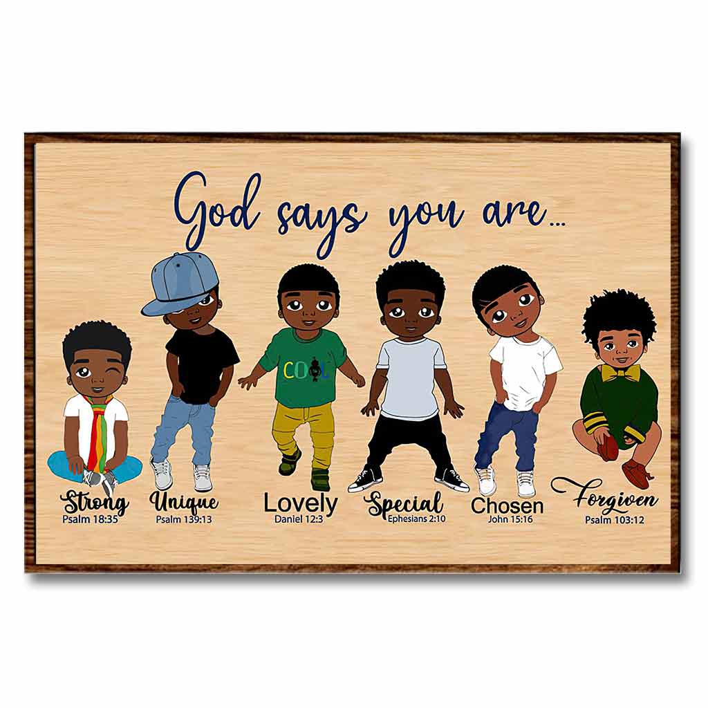God Says You Are - African American Poster 062021