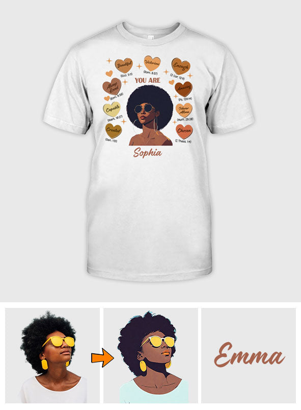 God Said You Are - Personalized African American T-shirt And Hoodie