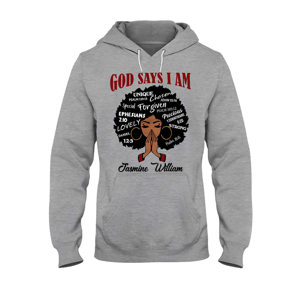 God Say I Am - Personalized African American T-shirt And Hoodie