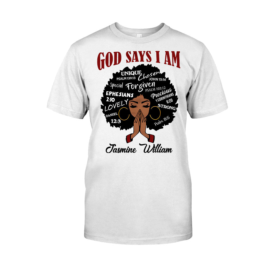 God Say I Am - Personalized African American T-shirt And Hoodie