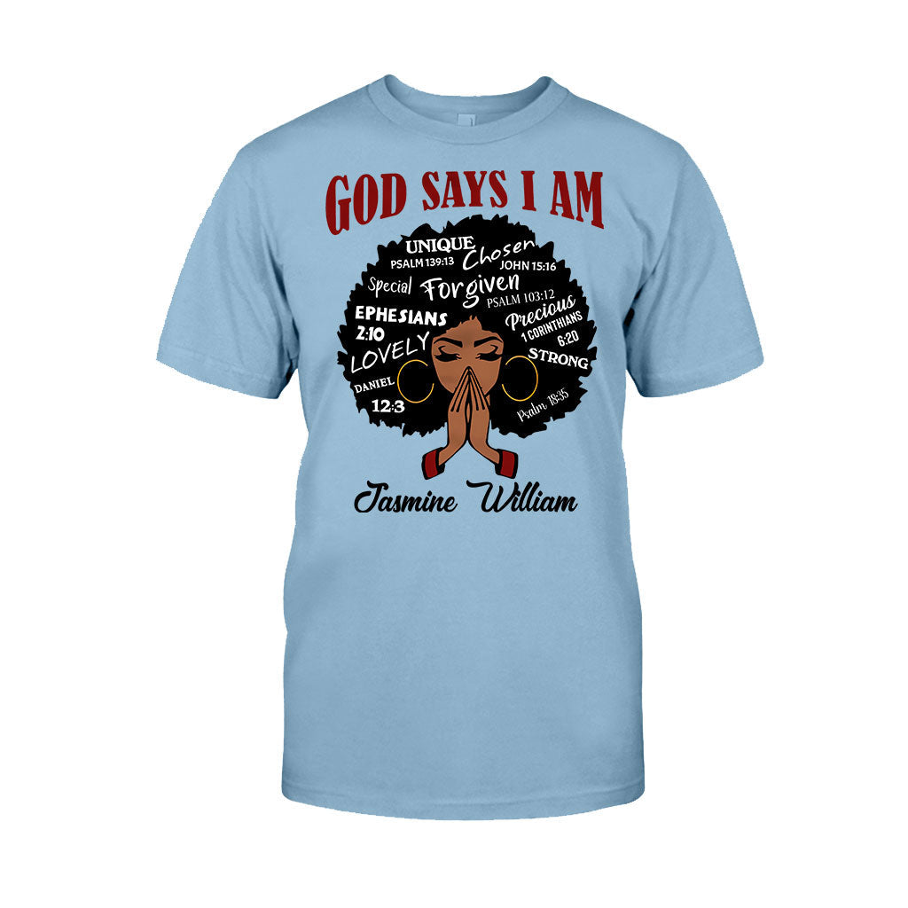 God Say I Am - Personalized African American T-shirt And Hoodie