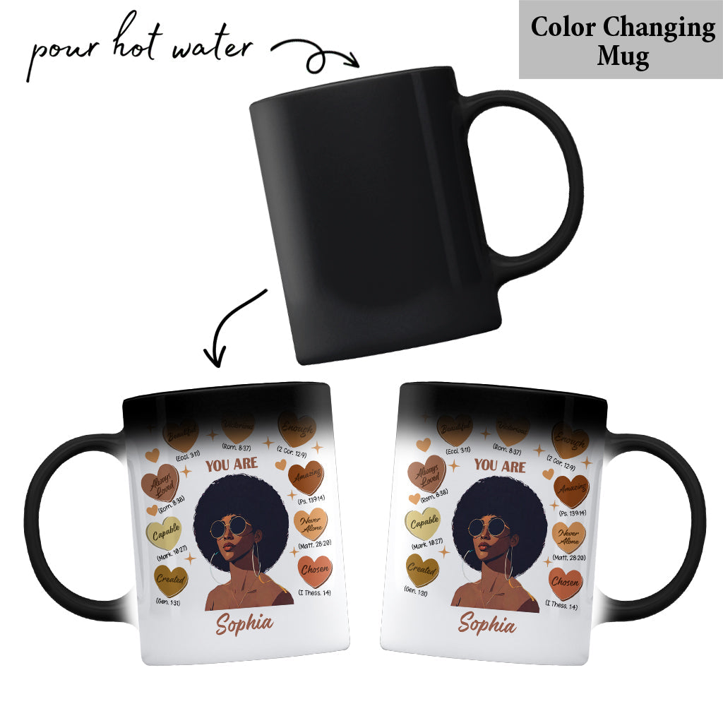 God Said You Are - Personalized African American Mug