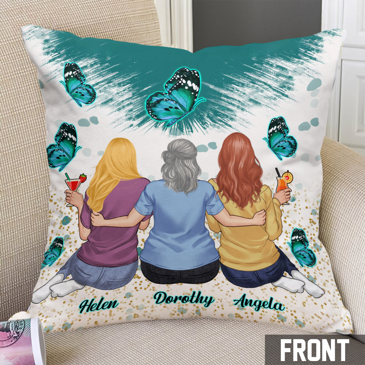 When God Made Grandkids He Gave Me The Best - Personalized Grandma Throw Pillow