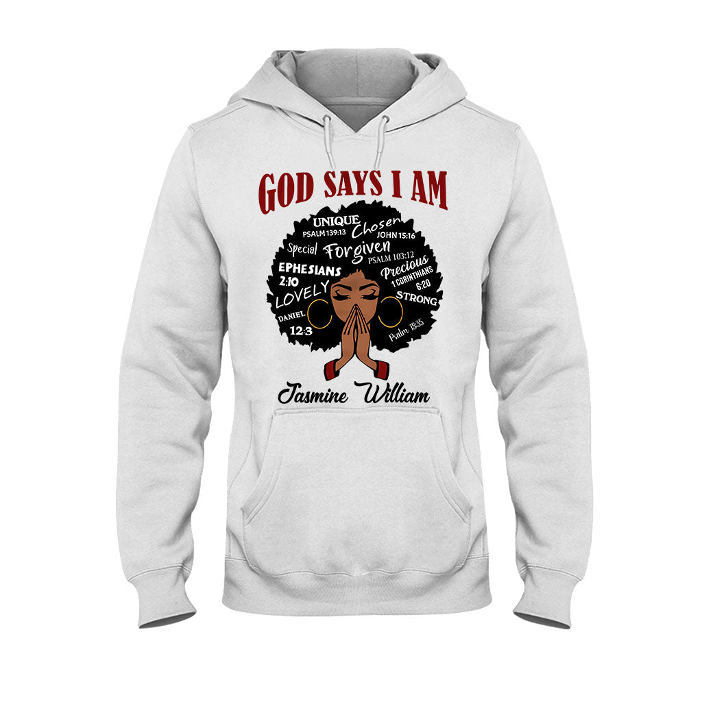 God Say I Am - Personalized African American T-shirt And Hoodie