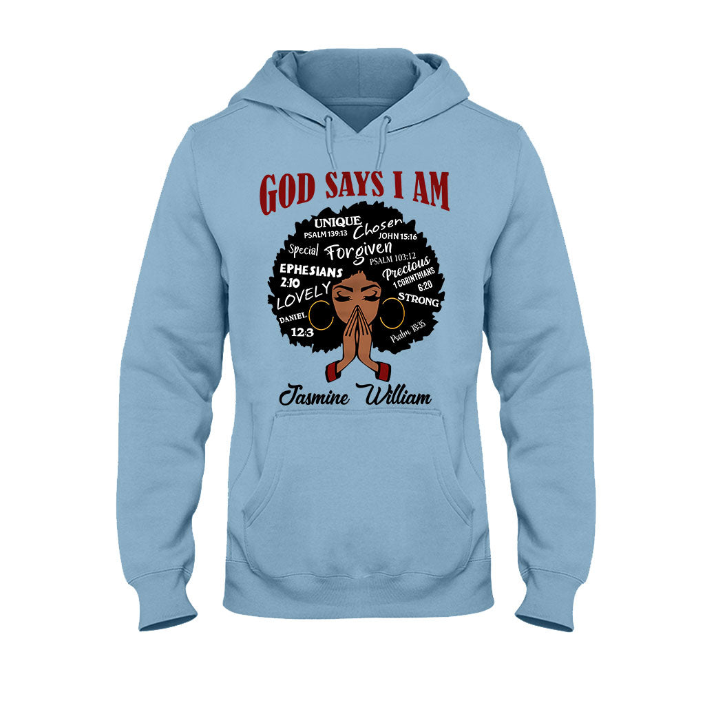 God Say I Am - Personalized African American T-shirt And Hoodie