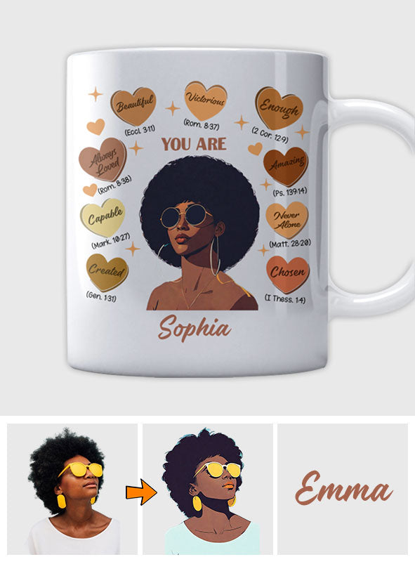 God Said You Are - Personalized African American Mug