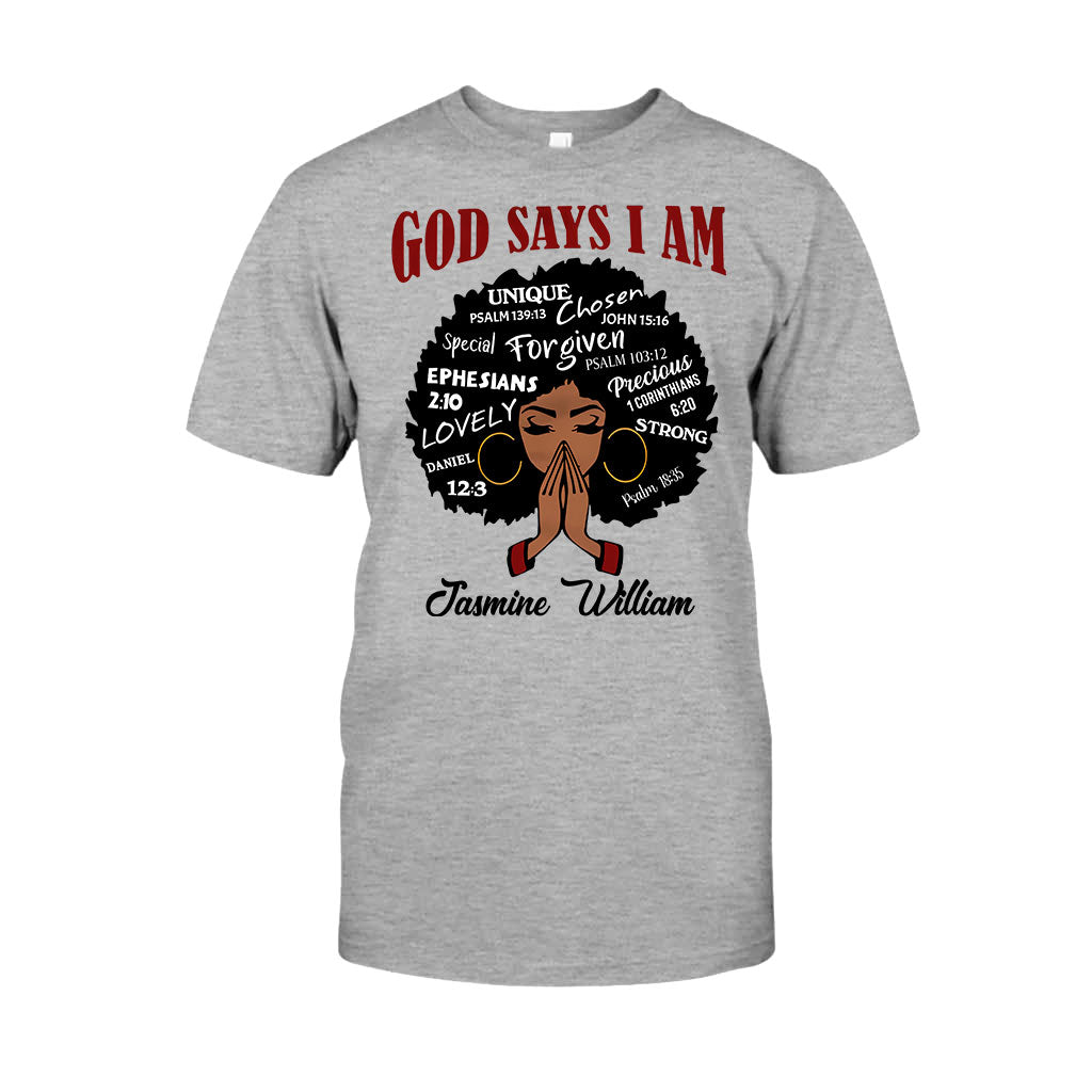 God Say I Am - Personalized African American T-shirt And Hoodie