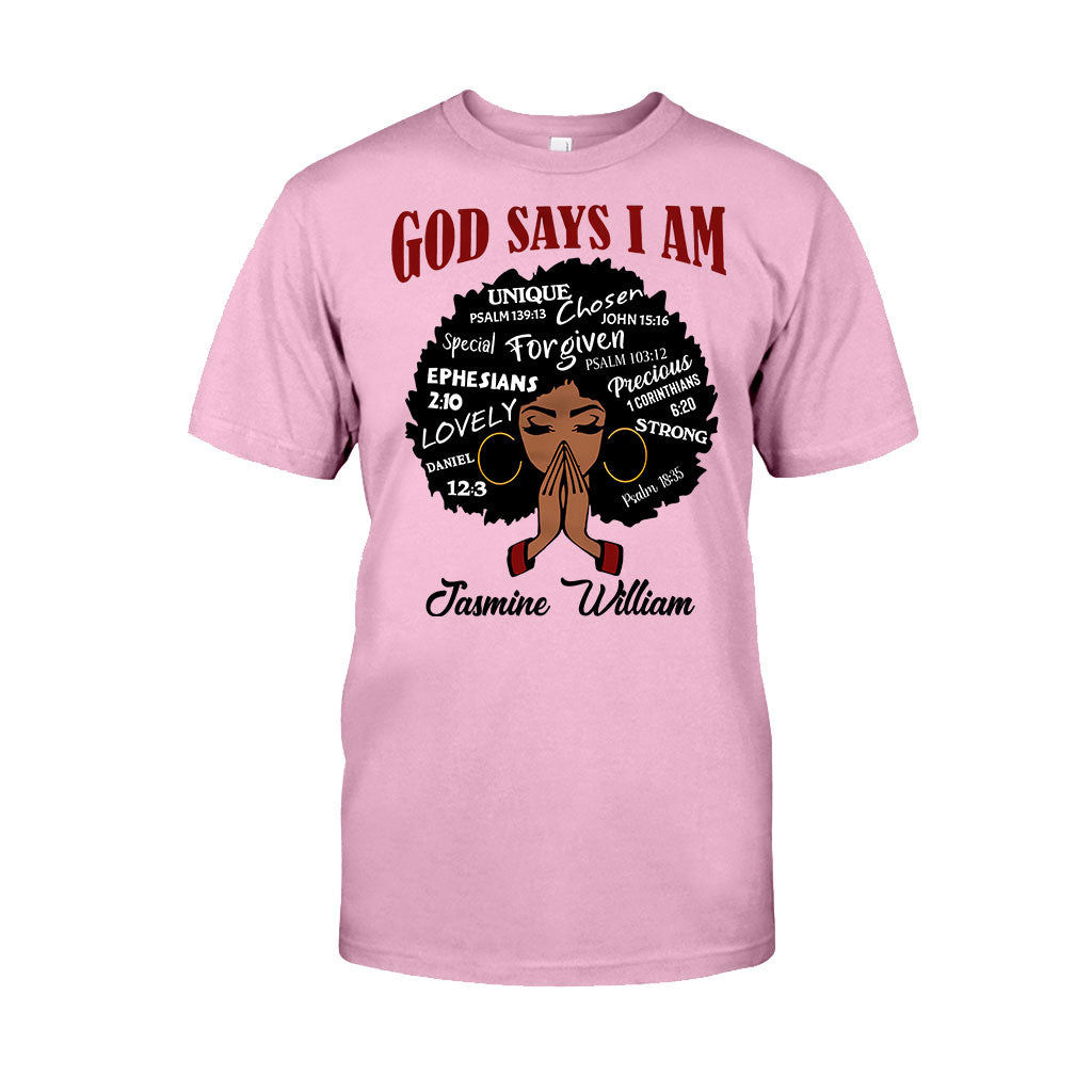 God Say I Am - Personalized African American T-shirt And Hoodie