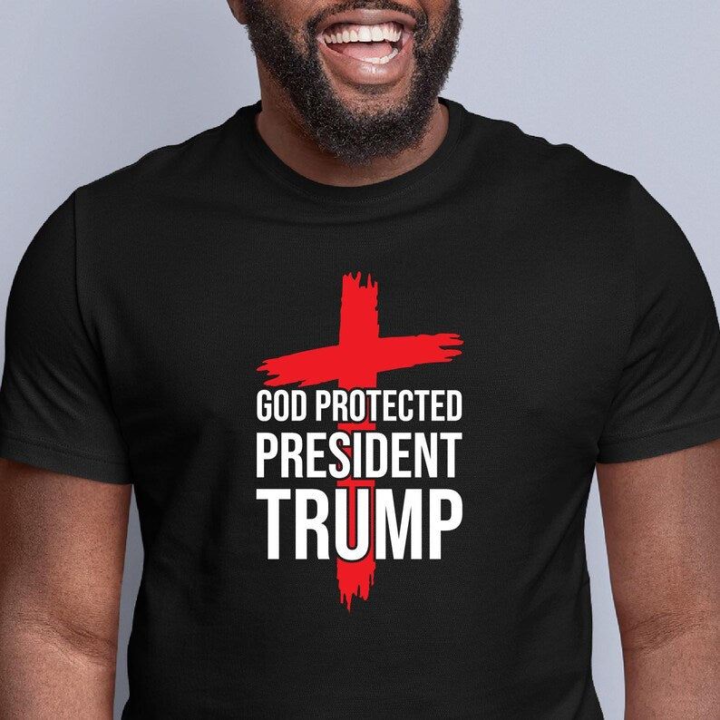 God protected president Trump T-shirt & Hoodie 0924