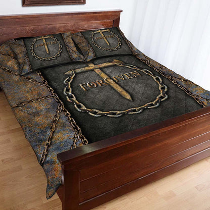 Forgiven - God 3D Pattern Print Quilt Bed Set