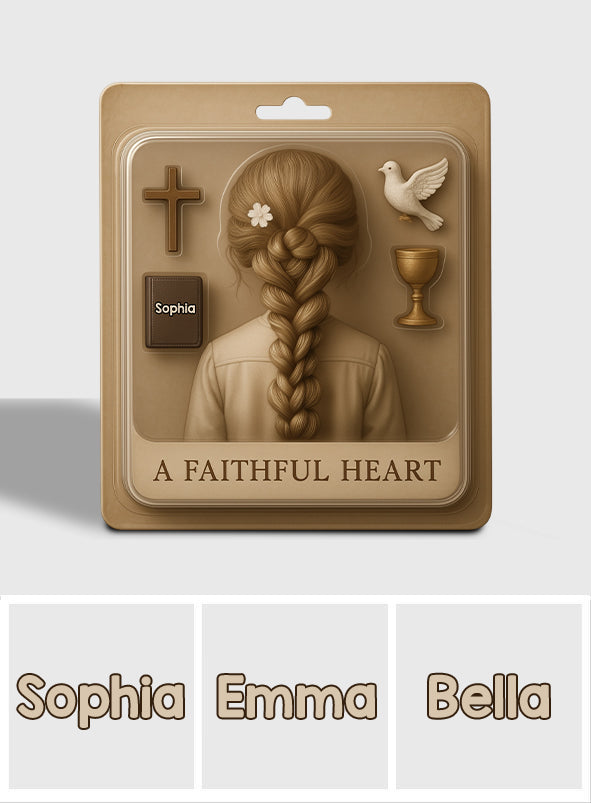 A Faithful Heart - Personalized Christian Custom Shaped Acrylic Plaque