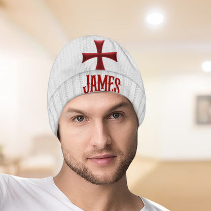Knights Templar Cross - Personalized Christian Beanie Hat